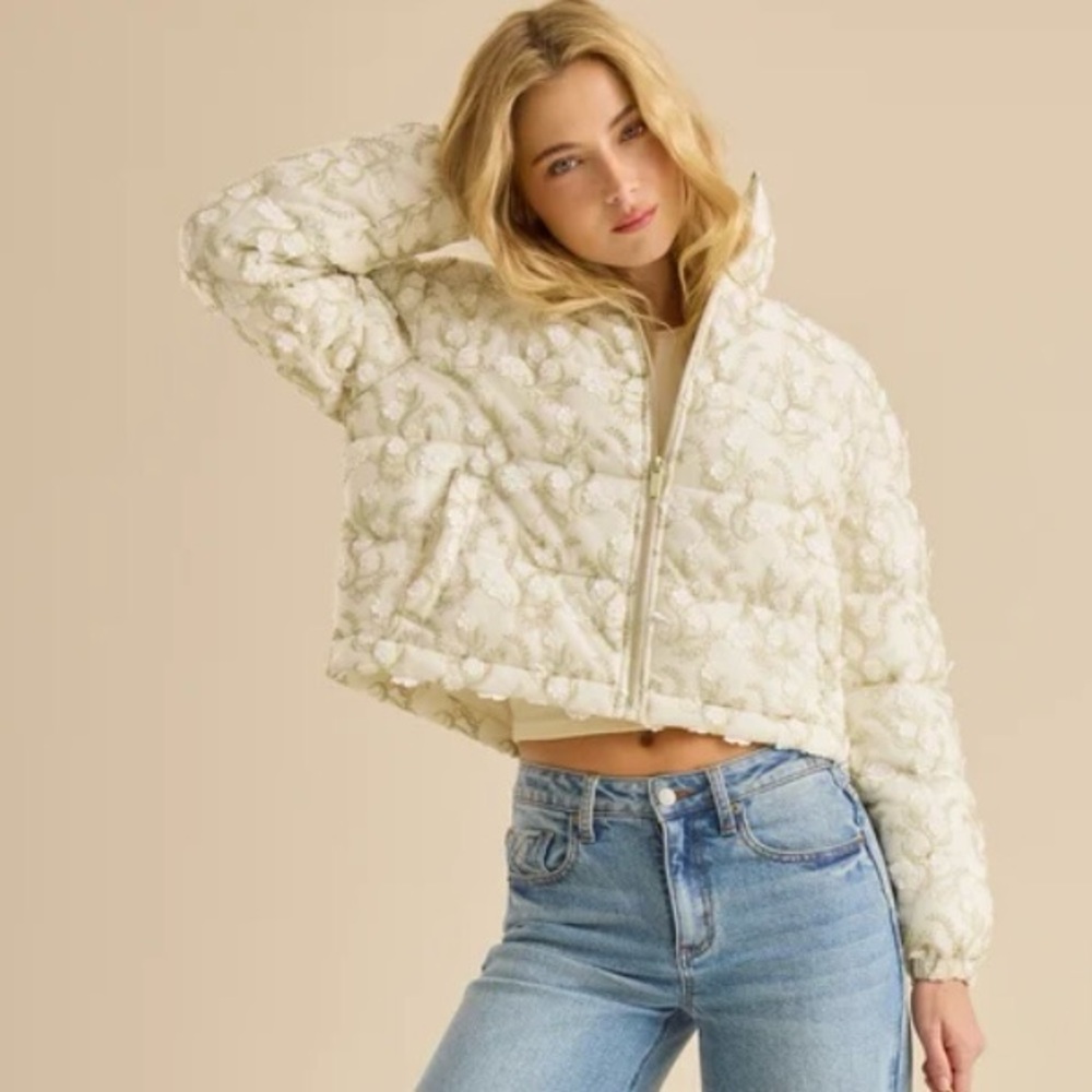 Floral Puffer Jacket